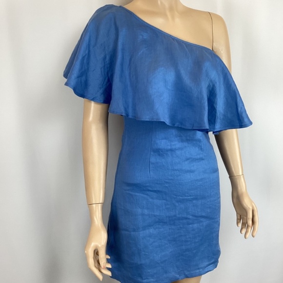 Capulet Revolve linen Clara one shoulder dress size XS xsmall - Picture 2 of 9